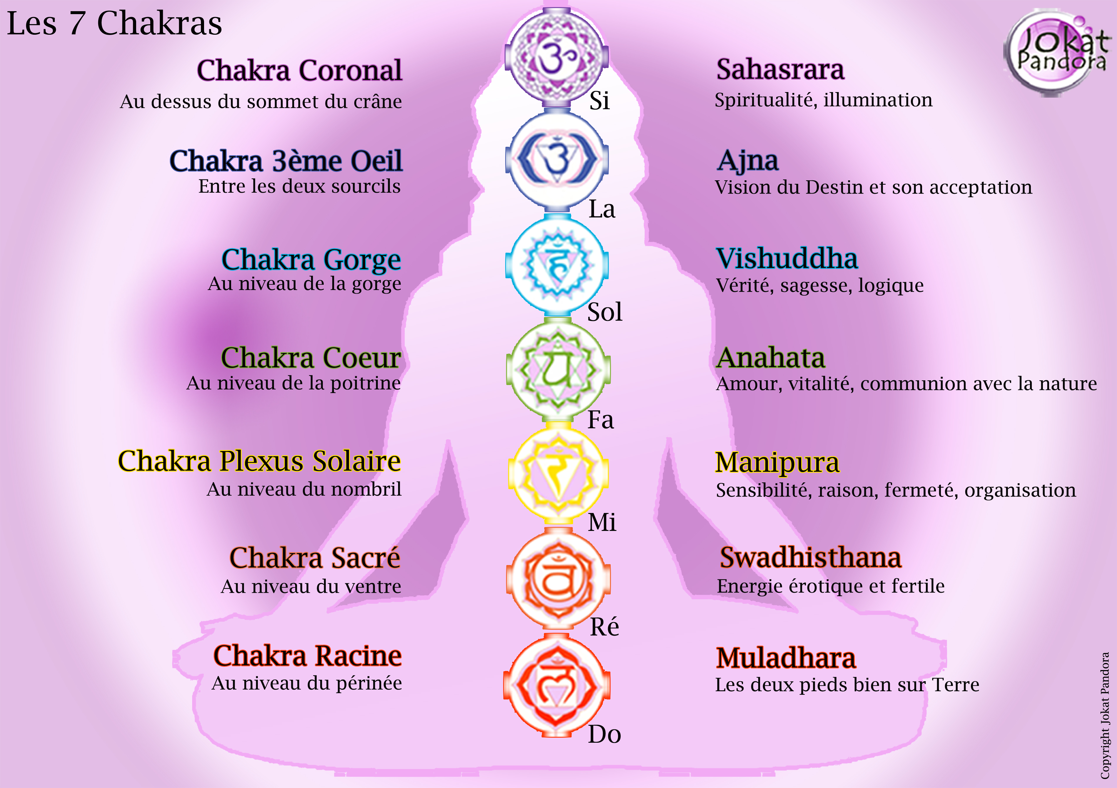 Les 7 chakras et leurs notes