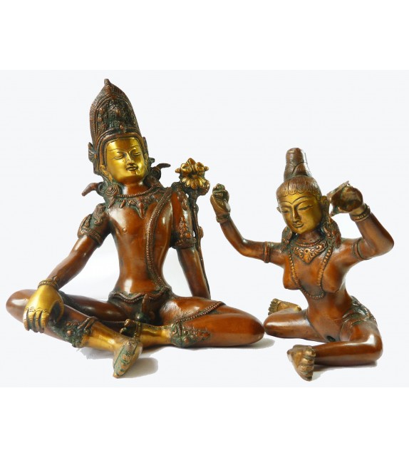 Couple Tantrique - Shakti (25cm) Mordoré