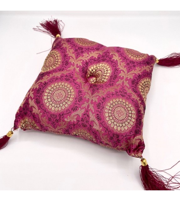 Coussin carré en soie 20 cm Violet Coussin carré en soie 20 cm Violet