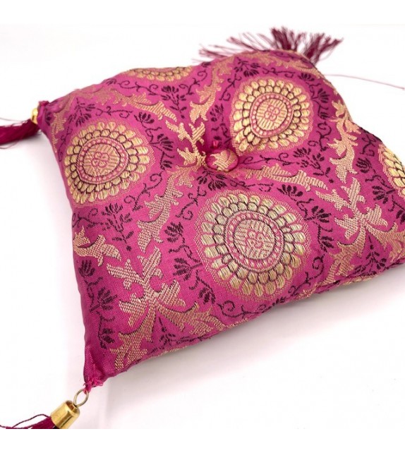 Coussin carré en soie 17 cm Violet Coussin carré en soie 17 cm Violet