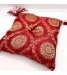 Coussin carré en soie 20cm Rouge