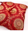 Coussin carré en soie 20cm Rouge