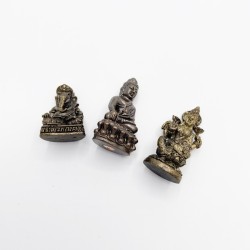 Trio Statuettes Bouddha, Shiva, Lakshmi
