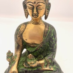 Statue Bouddha Médecine Bronze Antique (15 cm)