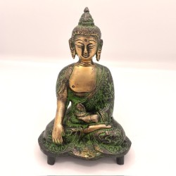 Statue Bouddha Shakyamuni Bronze Antique 15cm