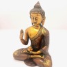 Statue Bouddha Abhaya Mudra Bronze Mordoré 17cm