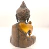 Statue Bouddha Abhaya Mudra Bronze Mordoré 17cm