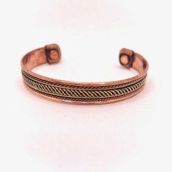 Bracelet de cuivre avec aimants tressage large