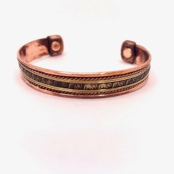 Bracelet de cuivre avec aimants et éléphants