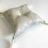 Coussin carré en soie 16cm Blanc