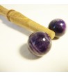 Roulette de réflexologie en améthyste Roulette de réflexologie en améthyste