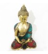 Statue Bouddha Bronze et Pierres 35cm Statue Bouddha Bronze et Pierres 35cm