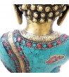 Statue Bouddha Bronze et Pierres 35cm Statue Bouddha Bronze et Pierres 35cm