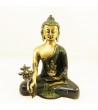 Statue Bouddha Médecine Bronze Antique (17cm)