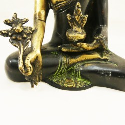 Statue Bouddha Médecine Bronze Antique (17cm)