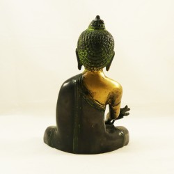 Statue Bouddha Médecine Bronze Antique (17cm)