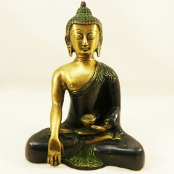 Statue Bouddha Shakyamuni Bronze Antique (17cm)