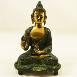 Statue Bouddha Abhaya Mudra Bronze Antique (15 cm)