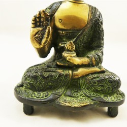 Statue Bouddha Abhaya Mudra Bronze Antique (15 cm)