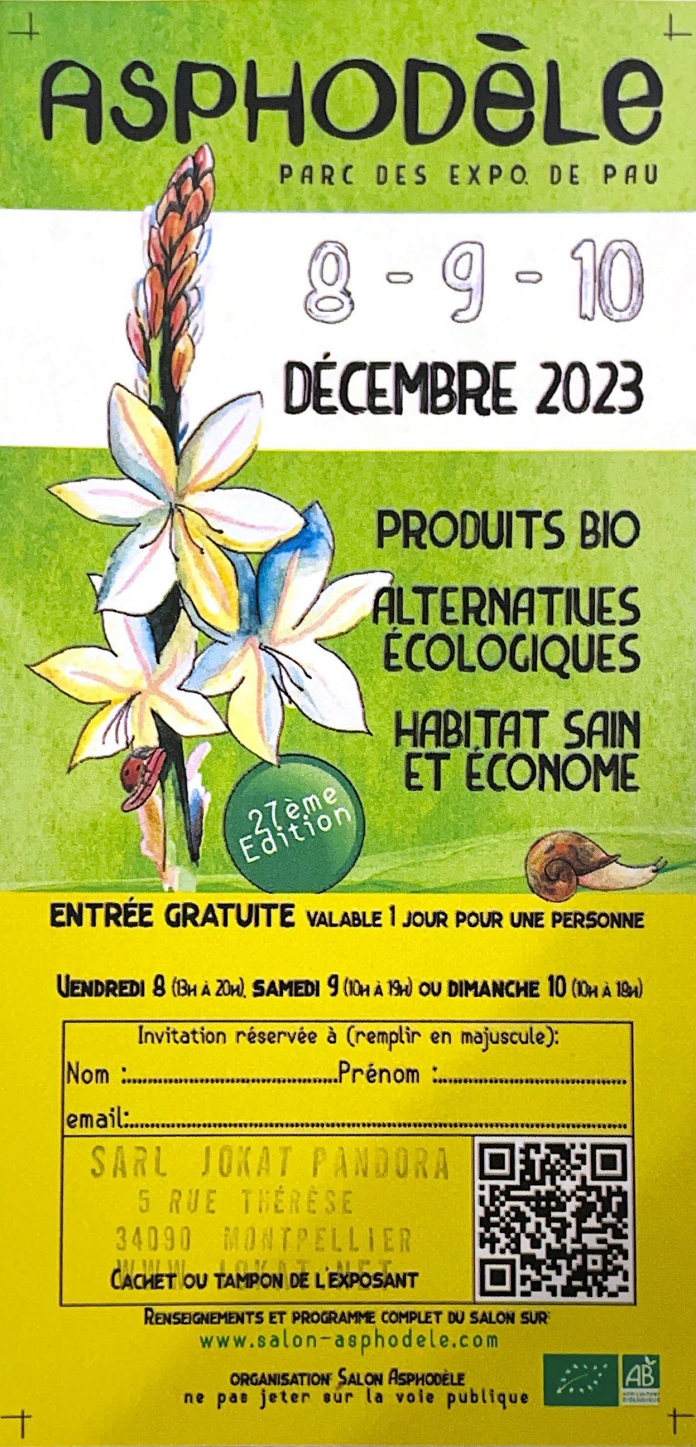 invitation_salons_asphodèle_pau_2023